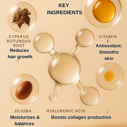 Cyperus Rotundus Oil : natural hair reduction