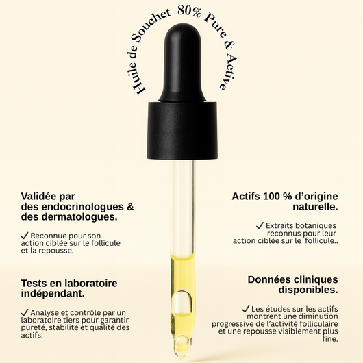 Huile de Souchet : Ralentit naturellement la repousse des poils