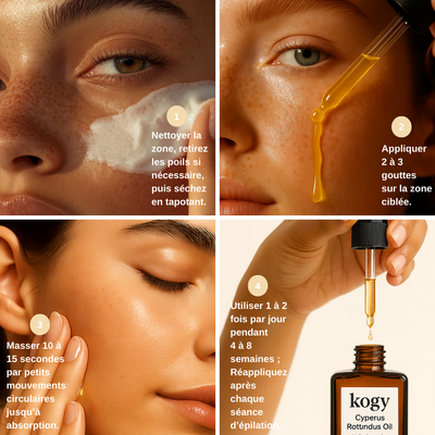 Huile de Souchet : Ralentit naturellement la repousse des poils